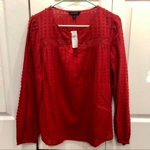 Banana Republic Eyelet Peasant Top